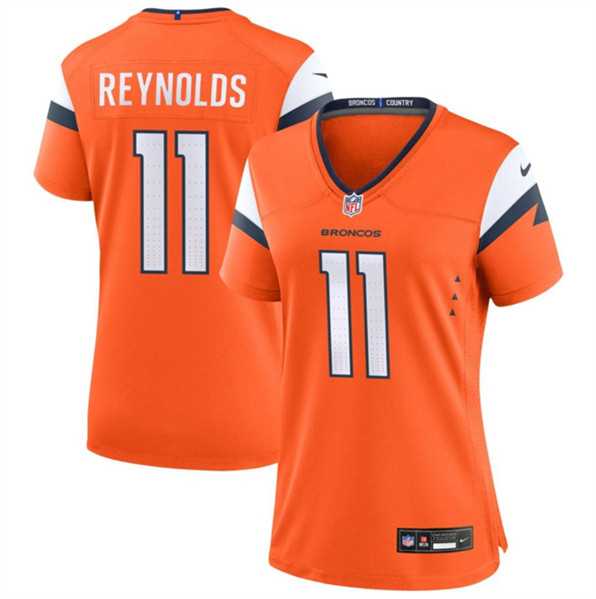 Womens Denver Broncos #11 Josh Reynolds Orange 2024 Stitched Jersey Dzhi->women nfl jersey->Women Jersey